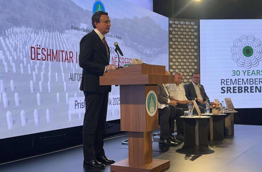  Kurti: Gjenocidi në Srebrenicë plagë e hapur e Evropës, e vërteta nuk duhet të harrohet