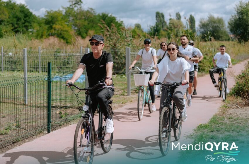  Me biçikletë nga Struga në Kalisht: Mendi Qyra denoncon shetitoren e dëmtuar