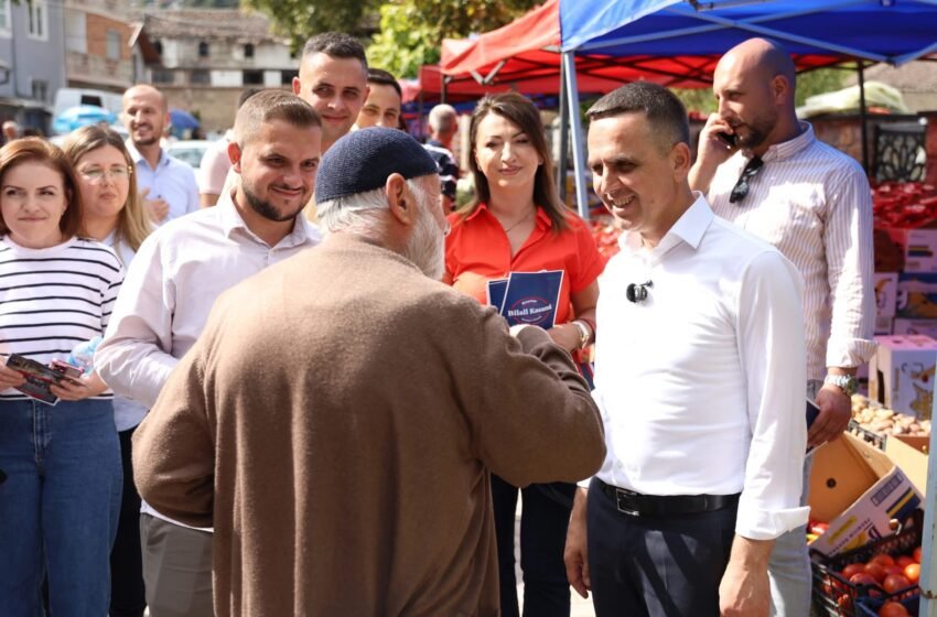  Kasami dhe Bartësi i listës Albi Qamili marshojnë në Tregun e Tetovës