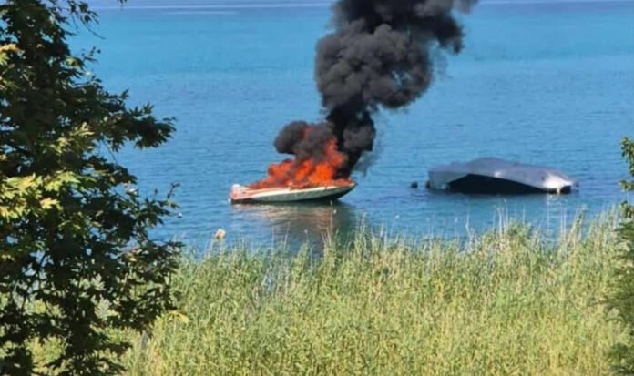  Arrestohet një person nga Ohri, shkaktoi zjarr në skafin e vëllait të tij, pason kallëzim penal