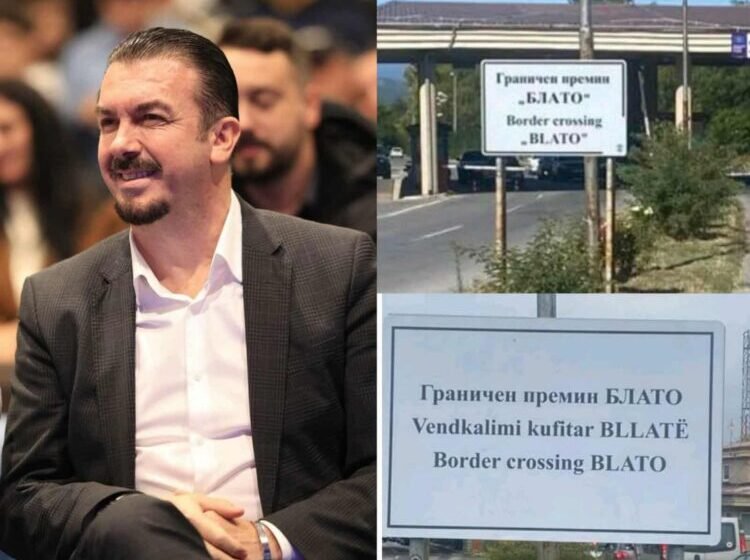  VLEN për Dibrën, Mustafa Dauti vendos tabelën në shqip në pikën kufitare të Bllatës