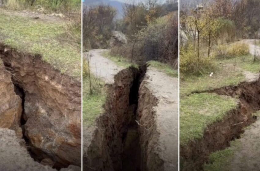  Çarje e thellë e tokës në Likovë, rrezikohen shtëpitë dhe rruga rajonale