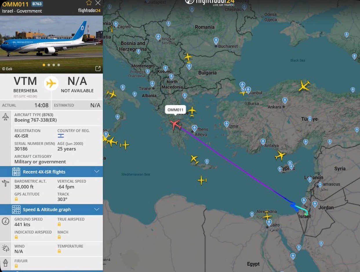 ne-mes-te-luftes-me-iranin-avioni-i-netanyahut-braktis-izraelin-dhe-arrin-ne-greqi