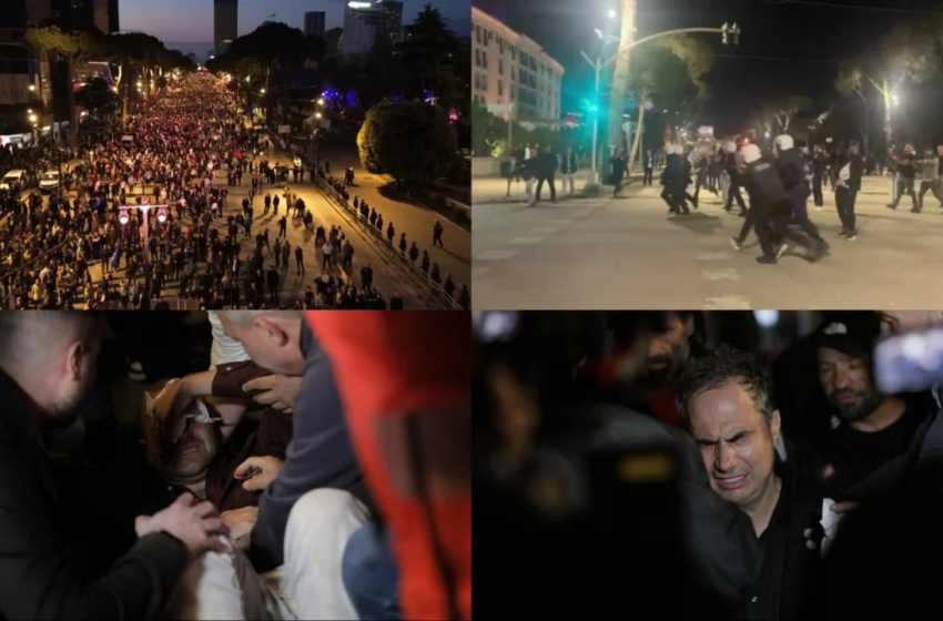  Tensione në Tiranë: gaz, ujë dhe të lënduar gjatë protestës